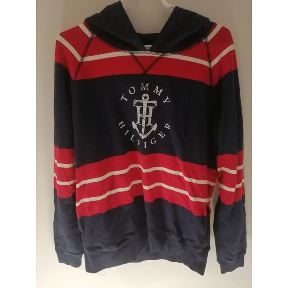 Tommy Hilfiger Long Sleeve Hooded Shirt Size Large - Picture 1 of 4